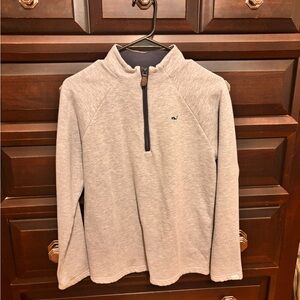 Vineyard Vines Men's Gray Half-Zip Sweater (sweatshirt material)